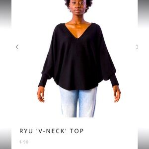 Kerisma sweater knit Ryu top black size s/m classic fall boho casual lux casual